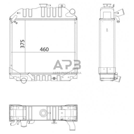 Traktoriaus radiatorius 133153216N 1 Traktoriaus radiatorius 133153216N 1