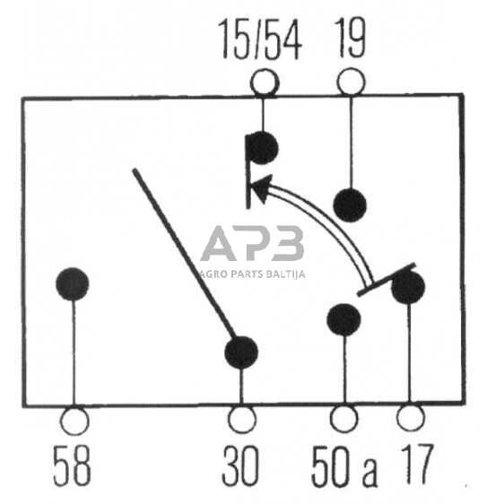 Traktoriaus užvedimo spynelė Hella 12/24V, P-0-1-2-3, 10 kontaktų, 6JB003959011 2