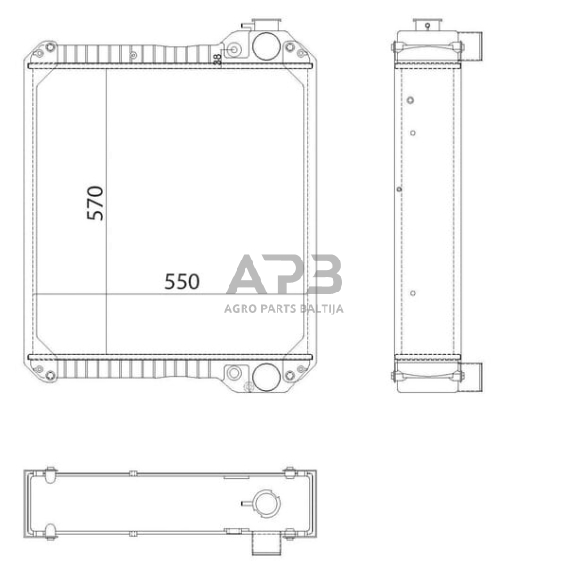 Traktoriaus radiatorius 135691A3N 1 Traktoriaus radiatorius 135691A3N 1
