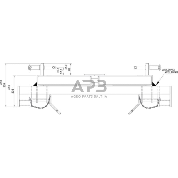 Traktoriaus prikabinimo trikampis TL150855 5 Traktoriaus prikabinimo trikampis TL150855 5