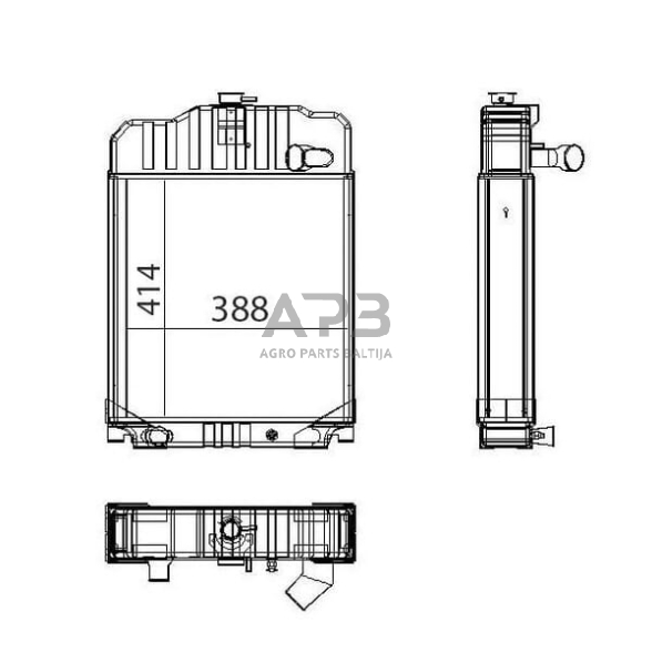 Traktoriaus radiatorius 133153001N 4 Traktoriaus radiatorius 133153001N 4