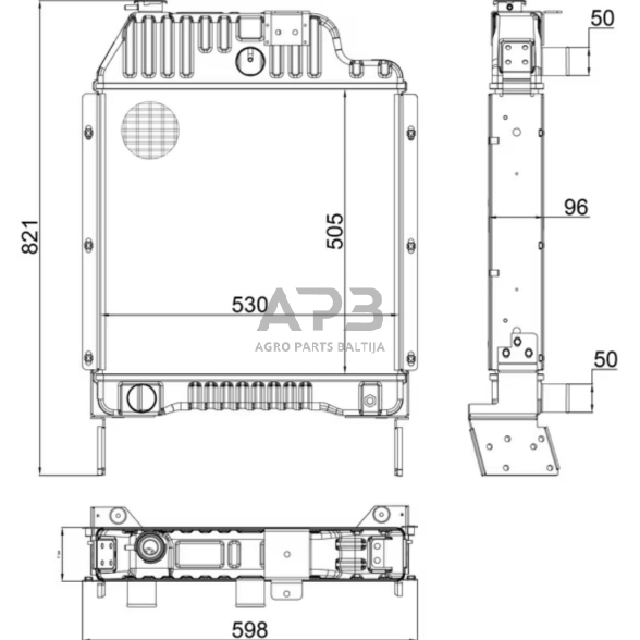 Traktoriaus radiatorius 3618628M92N 1