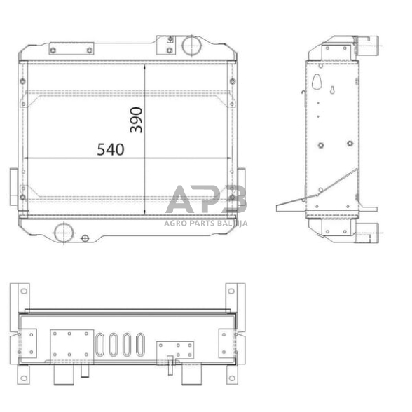 Traktoriaus radiatorius 3786444M1N 1 Traktoriaus radiatorius 3786444M1N 1