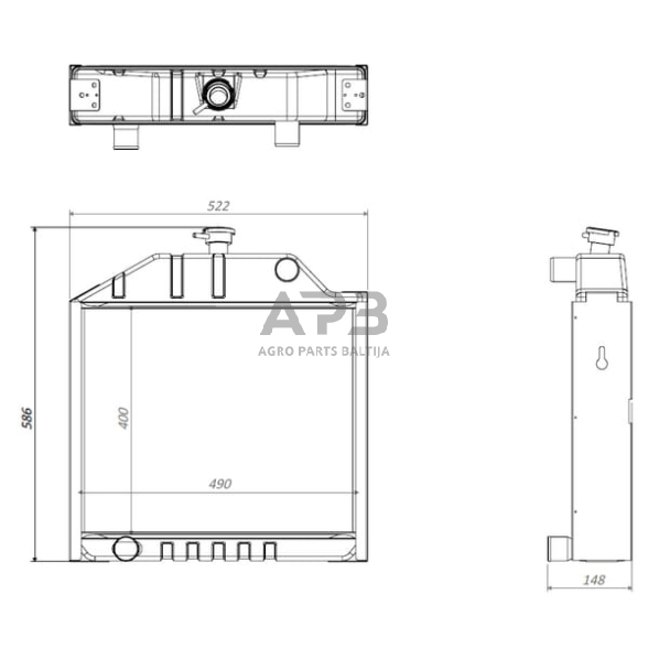 Traktoriaus radiatorius ACV0286400N 1 Traktoriaus radiatorius ACV0286400N 1