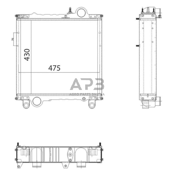 Traktoriaus radiatorius AL67563N 1 Traktoriaus radiatorius AL67563N 1