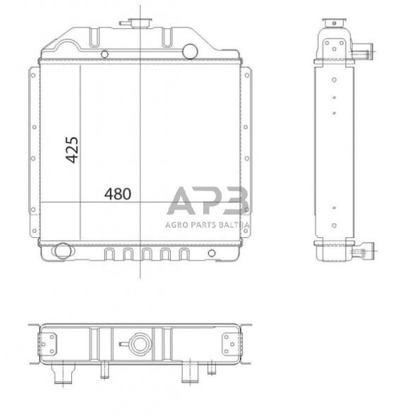 Traktoriaus radiatorius VA205546N 1 Traktoriaus radiatorius VA205546N 1