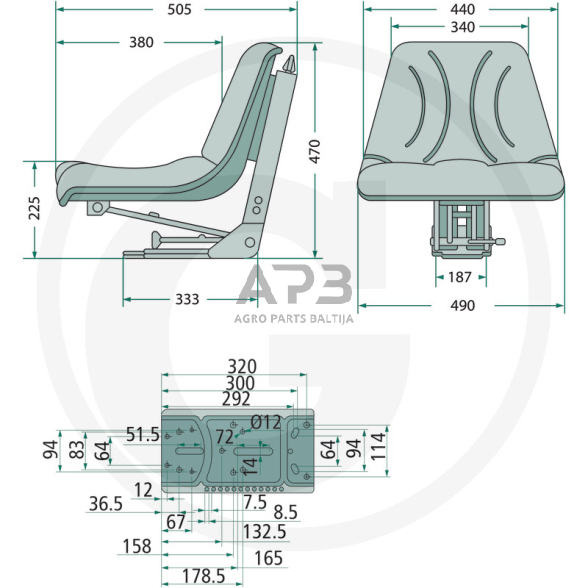 Traktoriaus sėdynė 24000031 2 Traktoriaus sėdynė 24000031 2