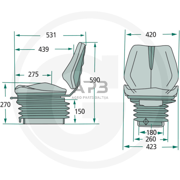 Traktoriaus sėdynė 24000036 1 Traktoriaus sėdynė 24000036 1
