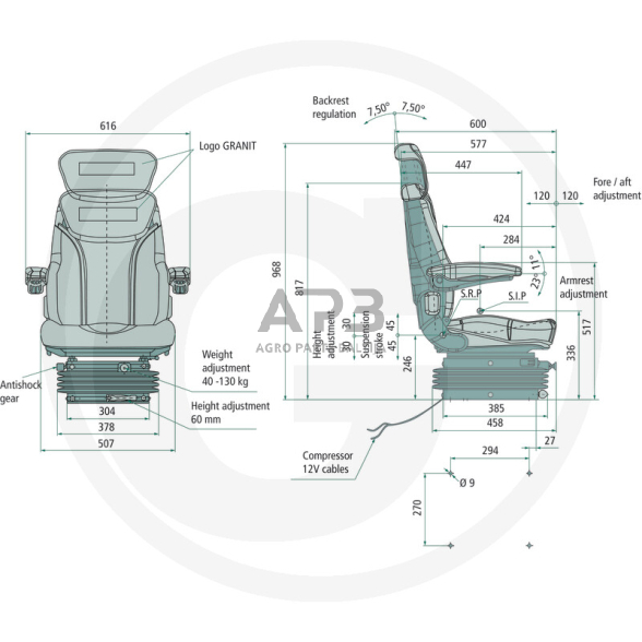 Traktoriaus sėdynė 24000047 1 Traktoriaus sėdynė 24000047 1