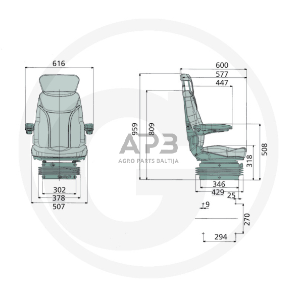 Traktoriaus sėdynė 24000049 1 Traktoriaus sėdynė 24000049 1