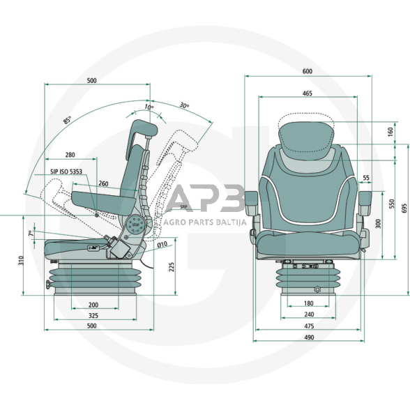 Traktoriaus sėdynė 240920050 1 Traktoriaus sėdynė 240920050 1