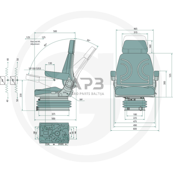 Traktoriaus sėdynė 240920116 1 Traktoriaus sėdynė 240920116 1