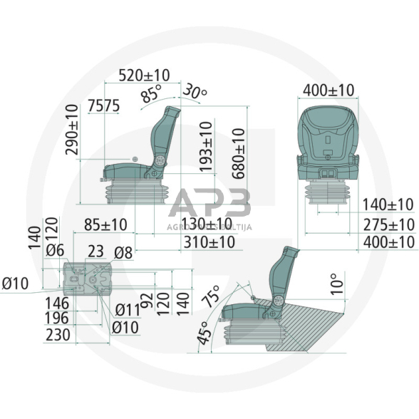 Traktoriaus sėdynė 240920218 1 Traktoriaus sėdynė 240920218 1