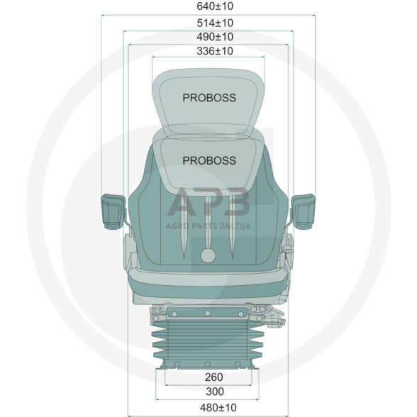 Traktoriaus sėdynė PROBOSS AS2480 7 Traktoriaus sėdynė PROBOSS AS2480 7