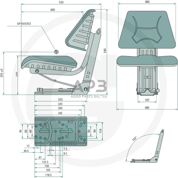 Traktoriaus sėdynė 24000079 1 Traktoriaus sėdynė 24000079 1