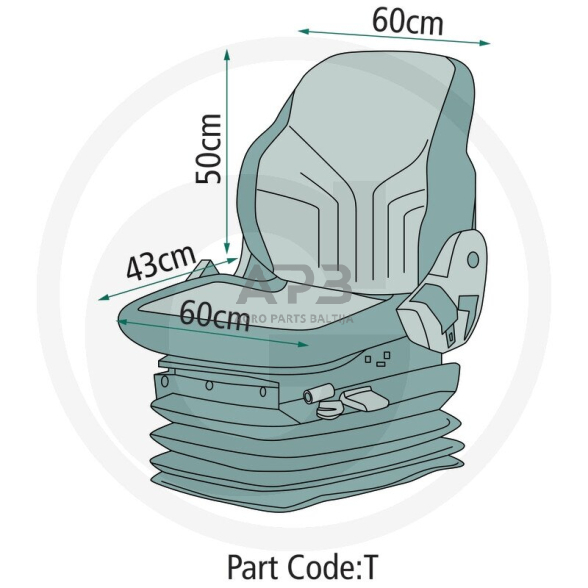 Traktoriaus sėdynės užvalkalas 24000126 1 Traktoriaus sėdynės užvalkalas 24000126 1