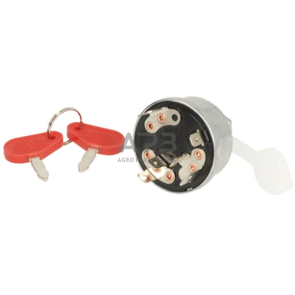 Traktoriaus užvedimo spynelė 12/24V, 4 kontaktų SW10009KR 1 Traktoriaus užvedimo spynelė 12/24V, 4 kontaktų SW10009KR 1