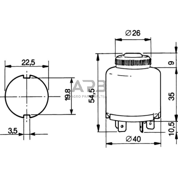 Traktoriaus užvedimo spynelė Cobo 0-1, 14138000 1 Traktoriaus užvedimo spynelė Cobo 0-1, 14138000 1