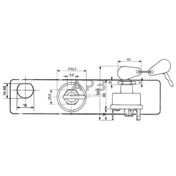 Traktoriaus užvedimo spynelė Cobo 1-2-3-4, 14188000 1 Traktoriaus užvedimo spynelė Cobo 1-2-3-4, 14188000 1