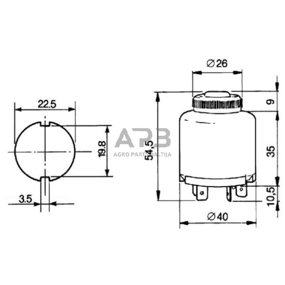 Traktoriaus užvedimo spynelė Cobo P-0-1-2, 6 kontaktų 14115000 1 Traktoriaus užvedimo spynelė Cobo P-0-1-2, 6 kontaktų 14115000 1