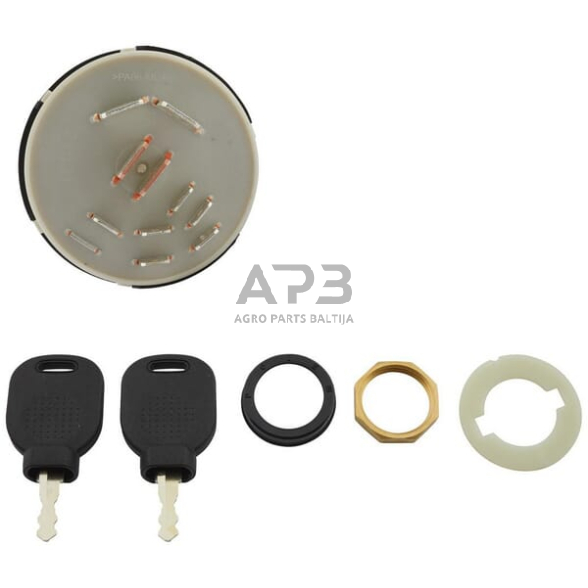 Traktoriaus užvedimo spynelė Hella 12/24V, P-0-1-2-3, 10 kontaktų, 6JB003959021 2 Traktoriaus užvedimo spynelė Hella 12/24V, P-0-1-2-3, 10 kontaktų, 6JB003959021 2