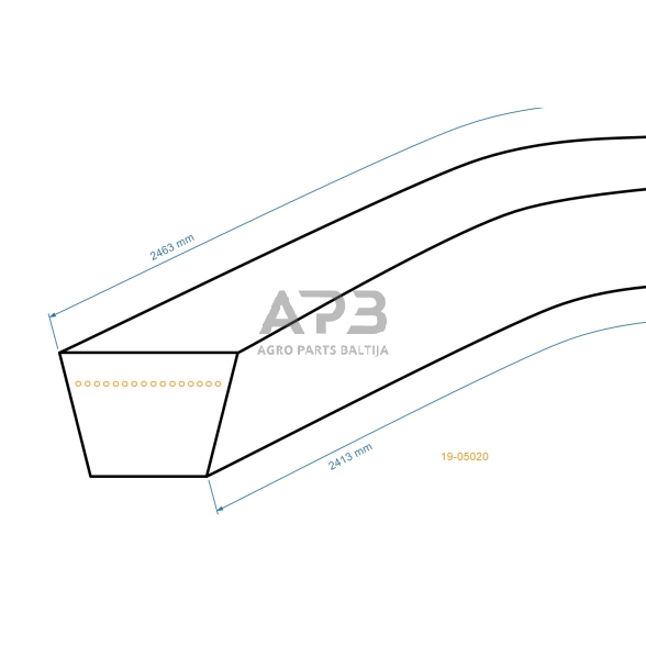 Trapecinis diržas Murray 12,70x2426mm La 037X61MA, 37X61, 710531 1