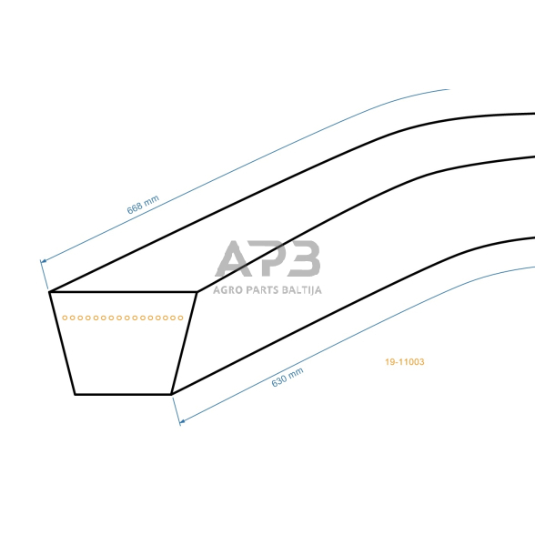 Trapecinis eigos diržas Castel Garden CL 430 / 434 TR, R/RL 430 / 434 TR, TD/TDL 430 TR, T 484 TR/TR-E Z25 10x630mm Li, 10x668mm La 1 Trapecinis eigos diržas Castel Garden CL 430 / 434 TR, R/RL 430 / 434 TR, TD/TDL 430 TR, T 484 TR/TR-E Z25 10x630mm Li, 10x668mm La 1