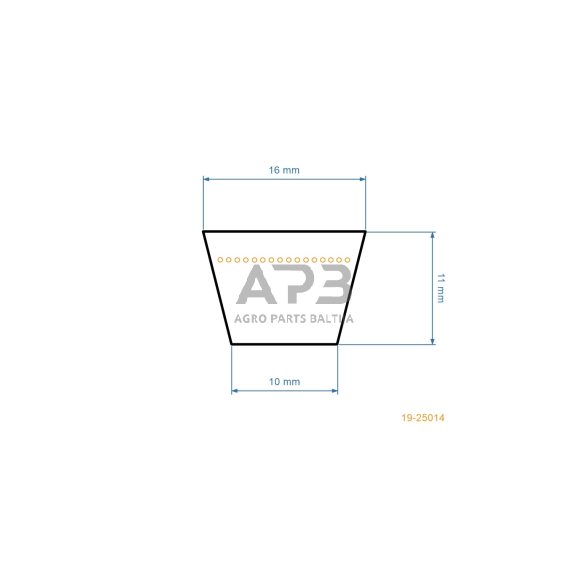 Trapecinis eigos diržas Cub Cadet 754-0370, 954-0370 15,88x1219,20mm La 2