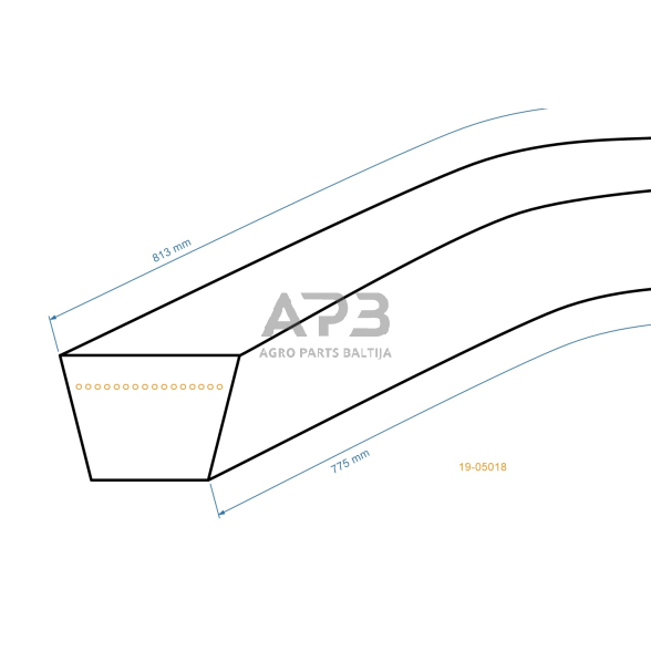 Trapecinis eigos diržas Husqvarna 7021 CH1, LC121FH, LC221FH, LC221FHE, P553 P5553D 53cm 532 17 54-36, 5321754-36, 532175436, 175436 Z30,5 10x775mm Li, 10x813mm La 1