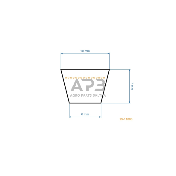 Trapecinis eigos diržas Makita PM530S, PLM5101 Z29,5 10x750mm Li, 10,00x788mm La 2