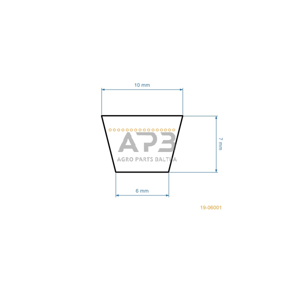 Trapecinis eigos diržas vejapjovėms Z24 10x610mm Li, 10x648mm La 2 Trapecinis eigos diržas vejapjovėms Z24 10x610mm Li, 10x648mm La 2