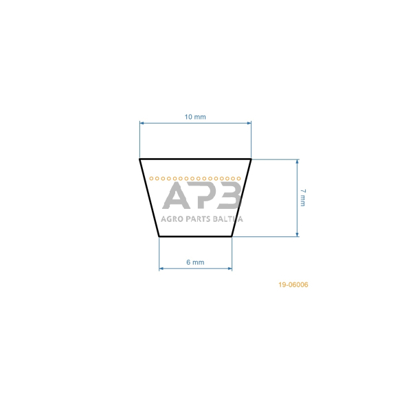 Trapecinis eigos diržas vejapjovėms Z27 10x685mm Li, 10x723mm La 2 Trapecinis eigos diržas vejapjovėms Z27 10x685mm Li, 10x723mm La 2