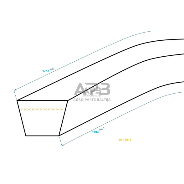 Trapecinis eigos diržas Yard Machines 75404001 15,88x1757,36mm La