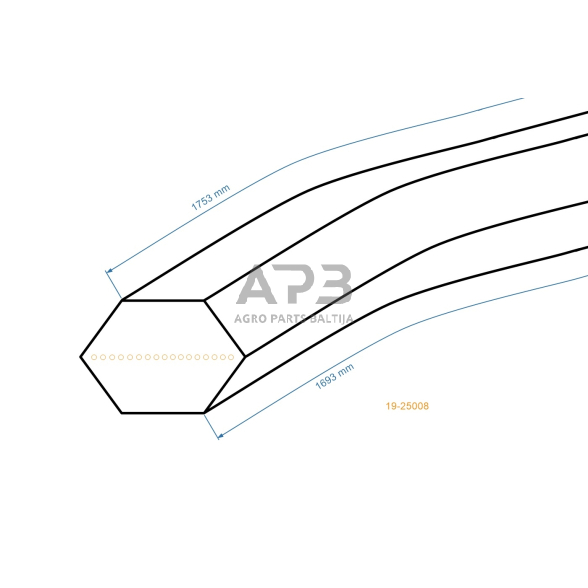 Trapecinis eigos diržas Yard Machines 75404001 15,88x1757,36mm La 1