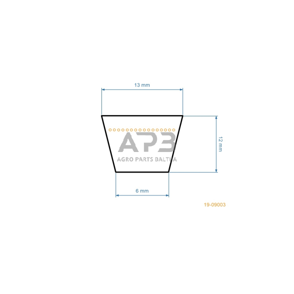 Trapecinis pjaunamosios diržas Dolmar 514083 13x1437mm Li, 13,00x1500mm La 2