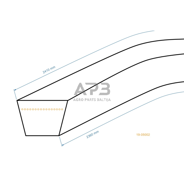 Trapecinis pjaunamosios diržas Mcculloch M125-97TC pjaunamosios plotis 42 (107 cm) 13x2360mm Li, 13x2410mm La