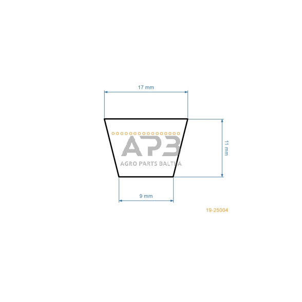 Trapecinis pjaunamosios diržas Yard Man HF4145, TF4120, TF4130, TF4140 pjaunamosios potis F38 (96 cm) 15,88x1759,70 mm La 2