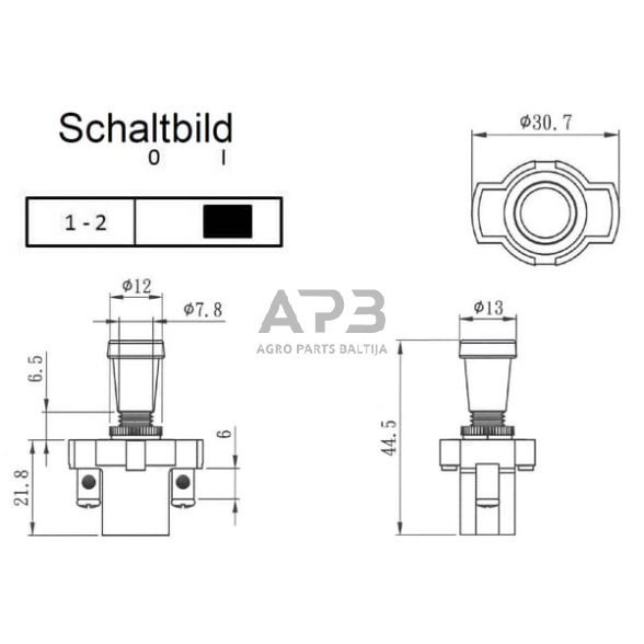 Traukiamas jungiklis 12.5A 24V Pneutron EL230010 1 Traukiamas jungiklis 12.5A 24V Pneutron EL230010 1
