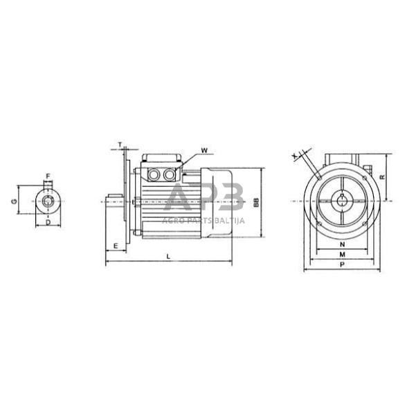 Trifazis elektros variklis su flanšu B5 0.18 kW 4 poliai (1500 aps./min.) EM63B4B5300IE2A 3 Trifazis elektros variklis su flanšu B5 0.18 kW 4 poliai (1500 aps./min.) EM63B4B5300IE2A 3