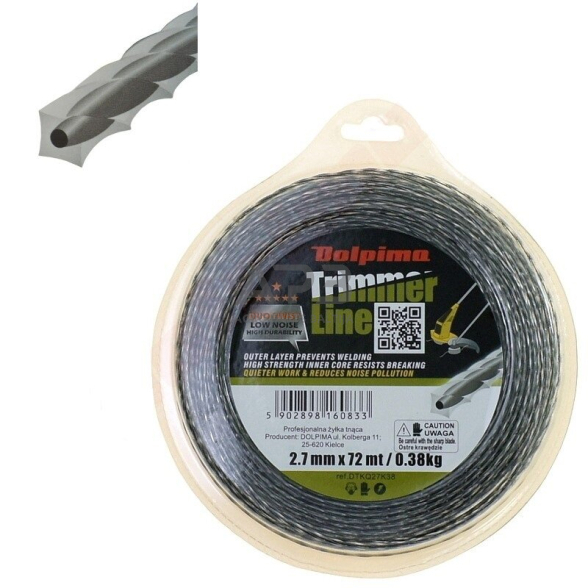 Trimerio valas DUO-TWIST 72 metrų 2.70 mm Trimerio valas DUO-TWIST 72 metrų 2.70 mm