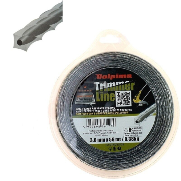 Trimerio valas DUO-TWIST 56 metrų 3.00 mm Trimerio valas DUO-TWIST 56 metrų 3.00 mm