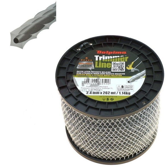 Trimerio valas DUO-TWIST 262 metrų 2.40 mm Trimerio valas DUO-TWIST 262 metrų 2.40 mm