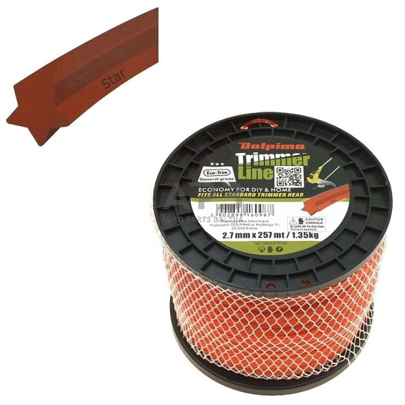 Trimerio valas STAR 257 metrų 2.70 mm Trimerio valas STAR 257 metrų 2.70 mm