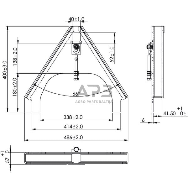 Traktoriaus prikabinimo trikampis 480,00 mm TL150680 1 Traktoriaus prikabinimo trikampis 480,00 mm TL150680 1