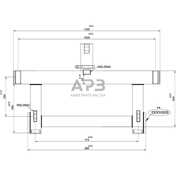 Traktoriaus prikabinimo trikampis 600,00 mm TL150856 2 Traktoriaus prikabinimo trikampis 600,00 mm TL150856 2