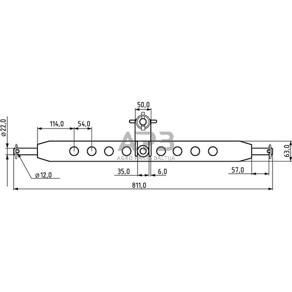 Traktoriaus prikabinimo trikampis su kabliu 811,00 mm TL150881 1 Traktoriaus prikabinimo trikampis su kabliu 811,00 mm TL150881 1