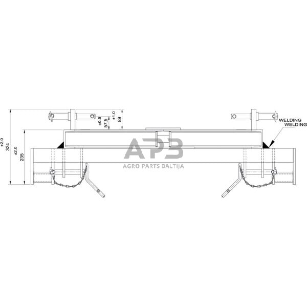 Traktoriaus prikabinimo trikampis TL150855 5
