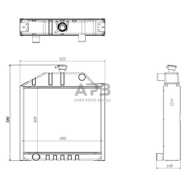 Traktoriaus radiatorius ACV0286400N 1 Traktoriaus radiatorius ACV0286400N 1