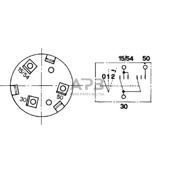 Traktoriaus užvedimo spynelė Cobo 0-1-2, 5 kontaktų 14160000 2 Traktoriaus užvedimo spynelė Cobo 0-1-2, 5 kontaktų 14160000 2