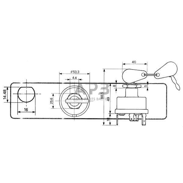 Traktoriaus užvedimo spynelė Cobo 1-2-3-4, 14188000 1 Traktoriaus užvedimo spynelė Cobo 1-2-3-4, 14188000 1